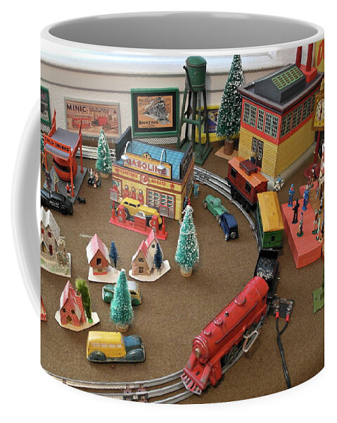 Toys Coffee Mug featuring the photograph Toytown - Train Set Overview by Michele Myers