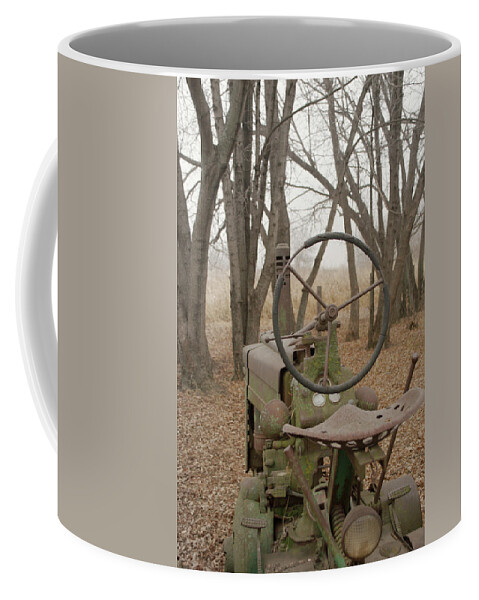 Tractor Coffee Mug featuring the photograph Tractor Morning by Troy Stapek