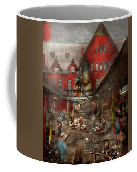 Train Coffee Mug featuring the photograph Train Station - Accident - Smasher disaster 1906 by Mike Savad