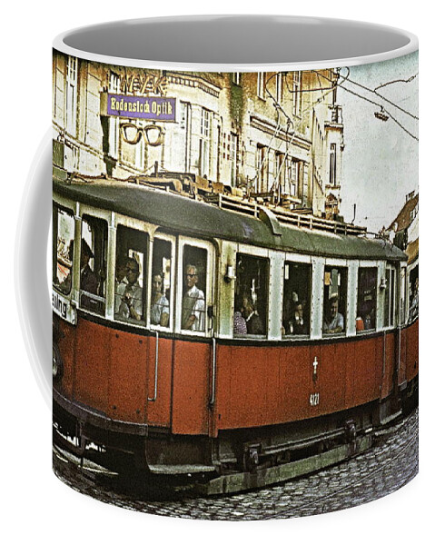 Vienna Coffee Mug featuring the photograph Tram To Sievering by Ira Shander