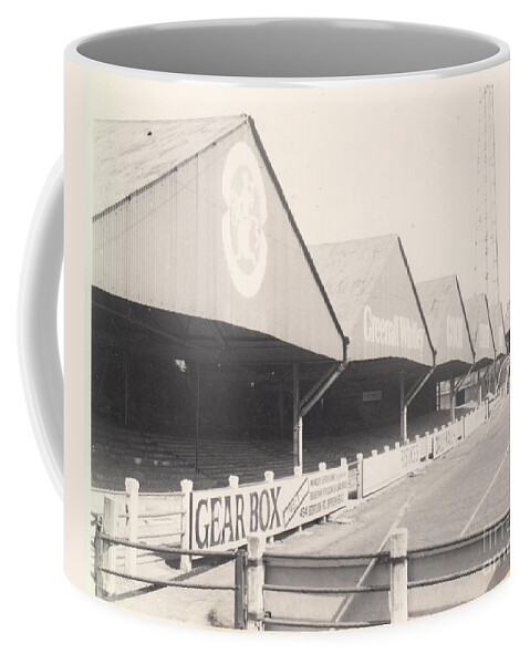  Coffee Mug featuring the photograph Tranmere Rovers - Prenton Park - Cowshed 1 - BW - 1967 by Legendary Football Grounds