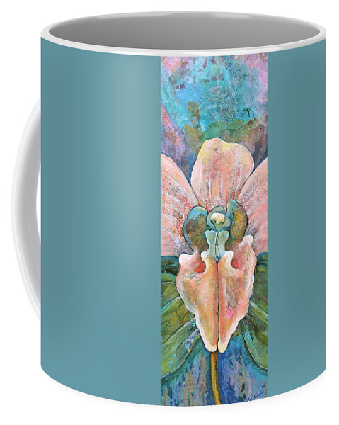 Orchid Coffee Mug featuring the painting Transcendence by Shadia Derbyshire