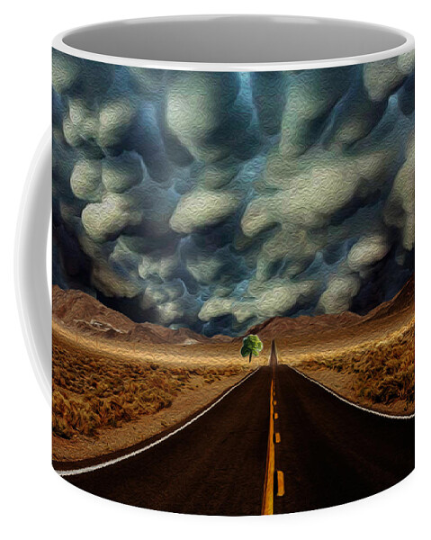 Desert Road Coffee Mug featuring the digital art Treasure found by Vincent Franco