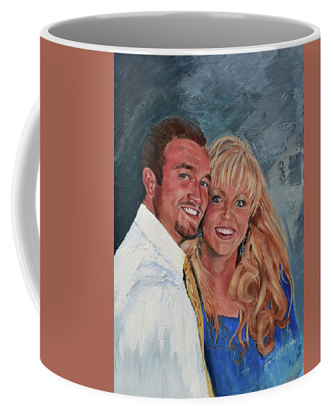 Portrait Coffee Mug featuring the painting Treasure Your Moments and Memories by Jan Dappen