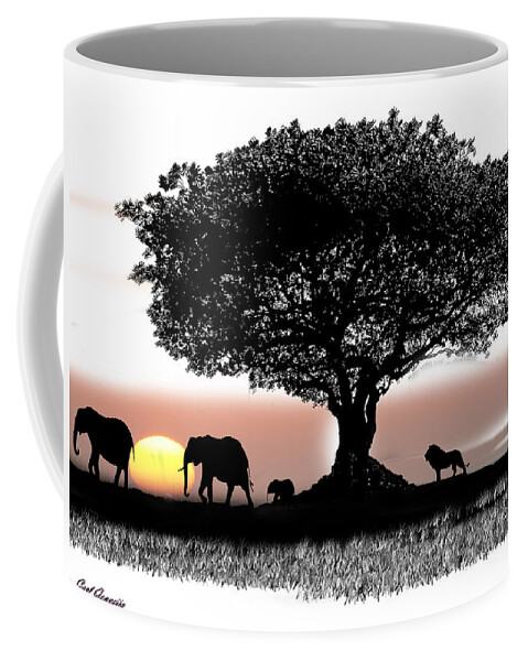 Old Coffee Mug featuring the drawing Tree Art by Carl Gouveia