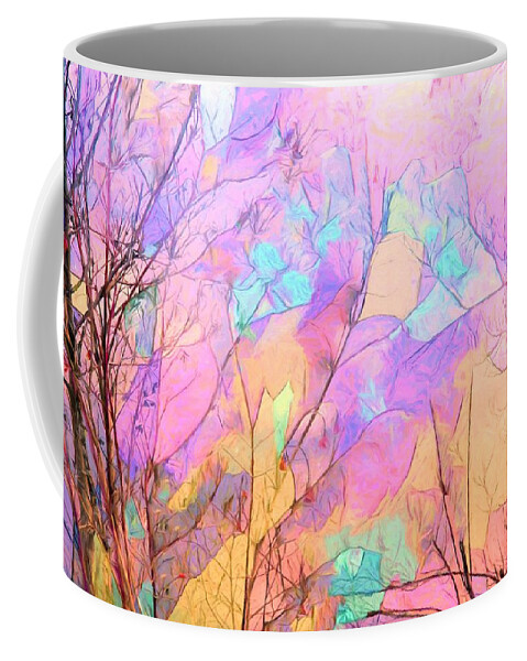 Aura Coffee Mug featuring the photograph Tree Dance by Kathy Bassett