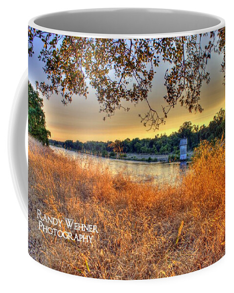 Tower Coffee Mug featuring the photograph Tree-lined Sunset by Randy Wehner