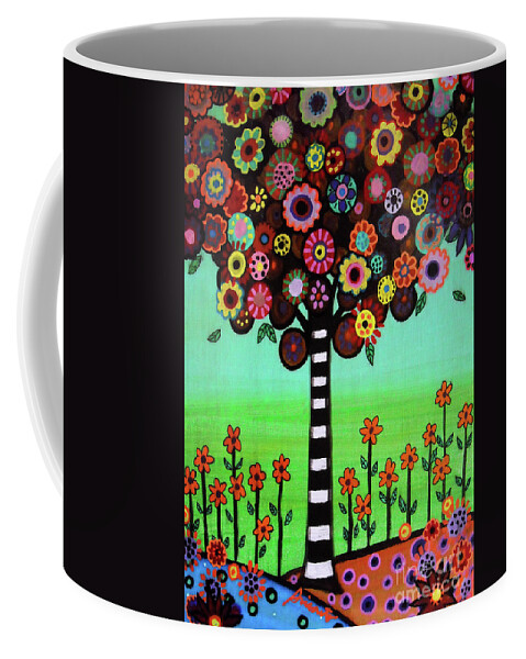 Pristine Coffee Mug featuring the painting Tree Of Life by Pristine Cartera Turkus