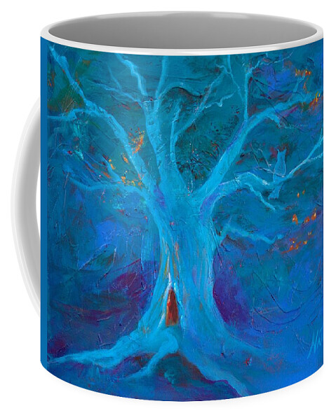 Trees Coffee Mug featuring the painting Tree Spirits by Nataya Crow