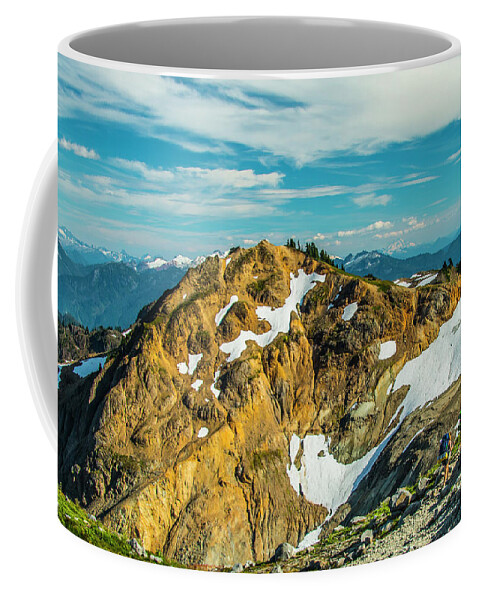 Mount Baker Coffee Mug featuring the photograph Trekking Into Camp by Doug Scrima