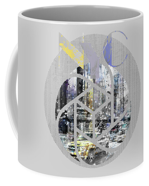 New York City Coffee Mug featuring the digital art TRENDY DESIGN New York City Geometric Mix No 4 by Melanie Viola