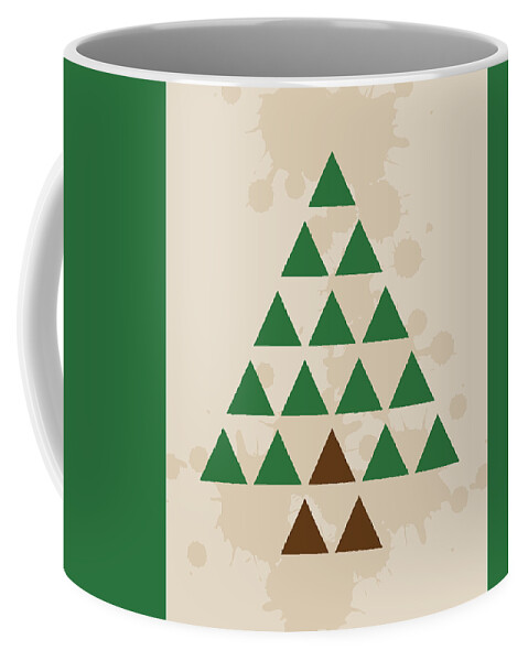 Triangles Coffee Mug featuring the digital art Triangle Tree by K Bradley Washburn