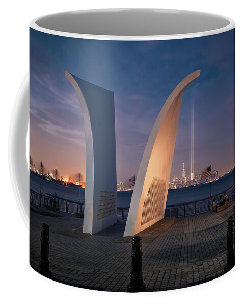 2016 Coffee Mug featuring the photograph Tribute in light by Eduard Moldoveanu