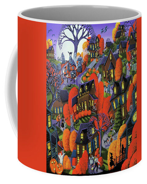 Halloween Coffee Mug featuring the painting Trick Or Treat Halloween 2018 by Debbie Criswell