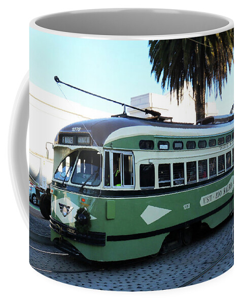 Cable Car Coffee Mug featuring the photograph Trolley Number 1078 by Steven Spak