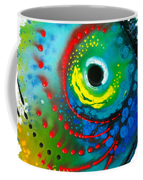 Fish Coffee Mug featuring the painting Tropical Fish - Art by Sharon Cummings by Sharon Cummings
