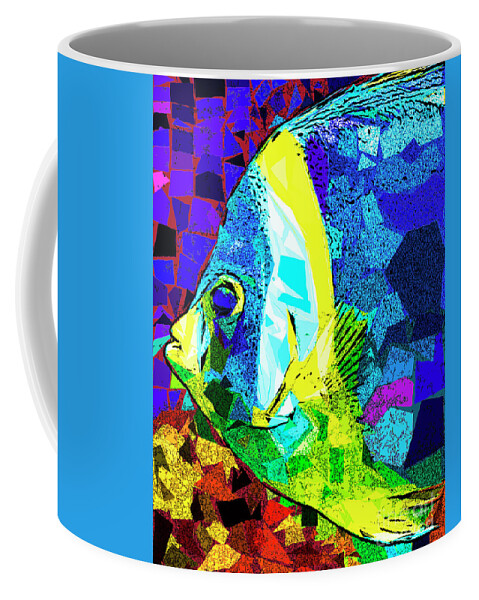 Wingsdomain Coffee Mug featuring the photograph Tropical Fish In Abstract 20170325v3 by Wingsdomain Art and Photography