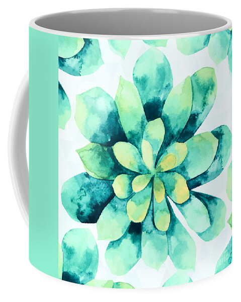 Summer Coffee Mug featuring the painting Tropical Flower by Mark Ashkenazi