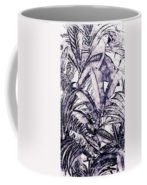 Nature Coffee Mug featuring the drawing Tropicana - 02 by AM FineArtPrints