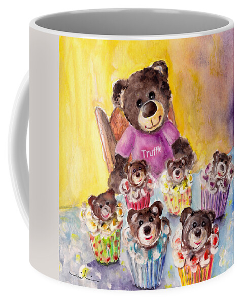 Animals Coffee Mug featuring the painting Truffle McFurry And The Bear Cupcakes by Miki De Goodaboom