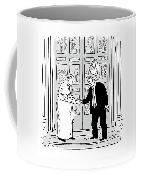 Trump Meets Pope Francis. Coffee Mug