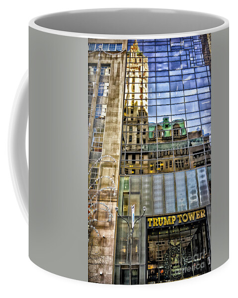 Trump Coffee Mug featuring the photograph Trump Tower With Reflections by Walt Foegelle