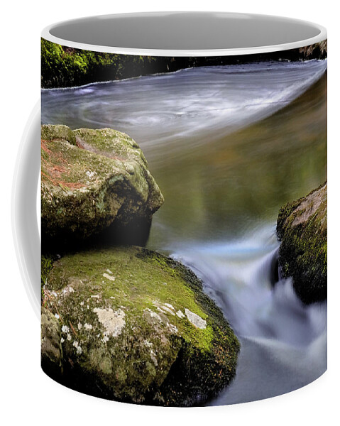 Gulf Road Waterfalls. Chesterfield New Hampshire Coffee Mug featuring the photograph Tucker Falls Rocks by Tom Singleton