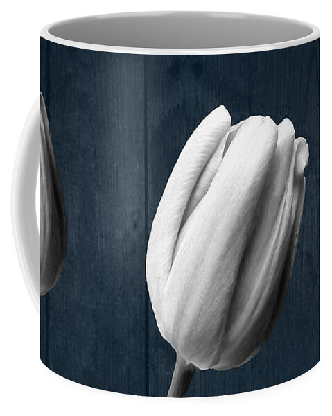 Tulip Coffee Mug featuring the photograph Tulips And Wood by Johanna Hurmerinta