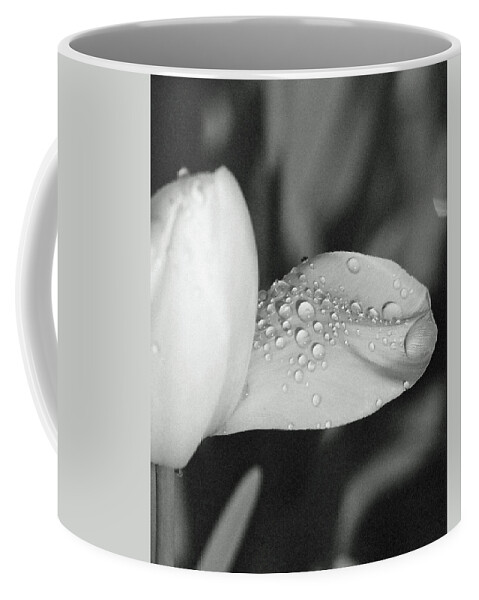 Tulip Coffee Mug featuring the photograph Tulips - Beauty In Bloom - BW Infrared SFX 17 by Pamela Critchlow