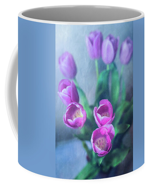 Purple Coffee Mug featuring the photograph Tulips Study #1 by Elvira Pinkhas