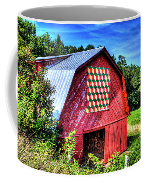 Barn Quilts Coffee Mug featuring the photograph Tumbling Blocks by Dale R Carlson