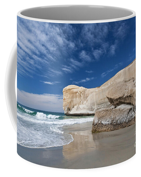 Landscape Coffee Mug featuring the photograph Tunnel Beach 1 by Werner Padarin