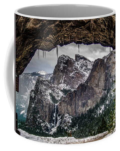 Three Brothers Coffee Mug featuring the photograph Tunnel View From the Tunnel by Bill Gallagher