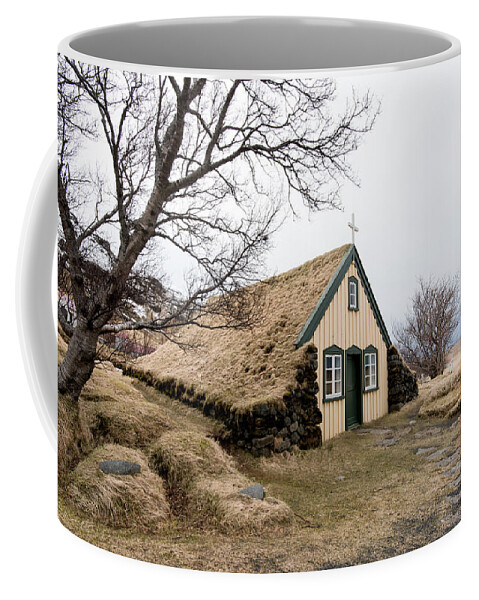 Michalakis Ppalis Coffee Mug featuring the photograph Turf church at Hof in Iceland by Michalakis Ppalis