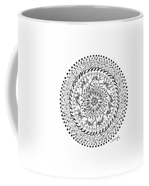 Drawing Coffee Mug featuring the drawing Turning Point by Ana V Ramirez