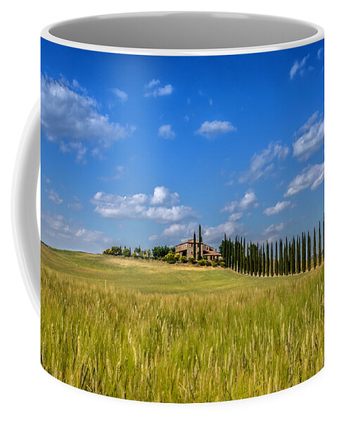 Tuscan Estate Coffee Mug featuring the photograph Tuscan Estate 2 by Wolfgang Stocker