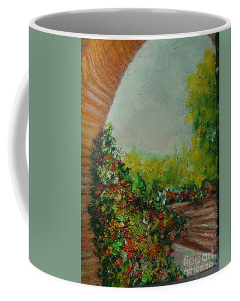Beautiful Flowers Coffee Mug featuring the painting Tuscany 09 by Robin Miller-Bookhout
