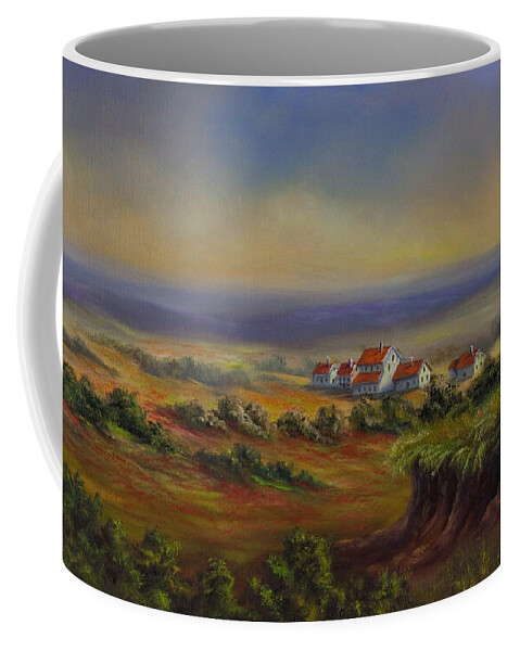 Tuscany Painting Coffee Mug featuring the painting Tuscany at Dusk by Charlotte Blanchard