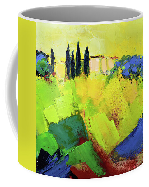 Tuscany Coffee Mug featuring the painting Tuscany Colors by Elise Palmigiani