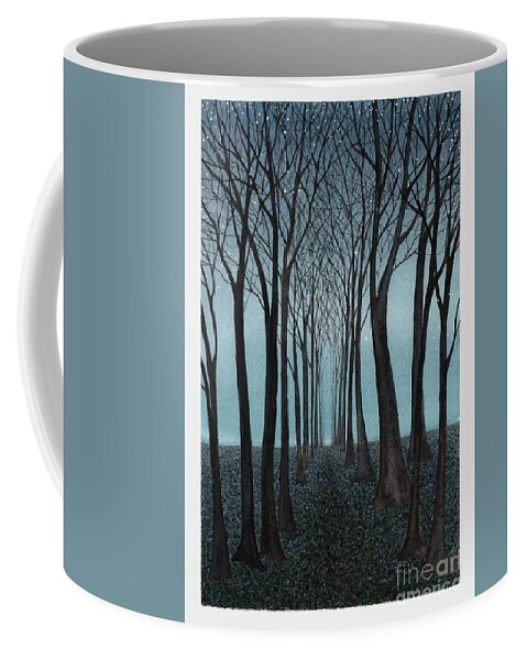 Fantasy Coffee Mug featuring the painting Twilight Forest by Hilda Wagner