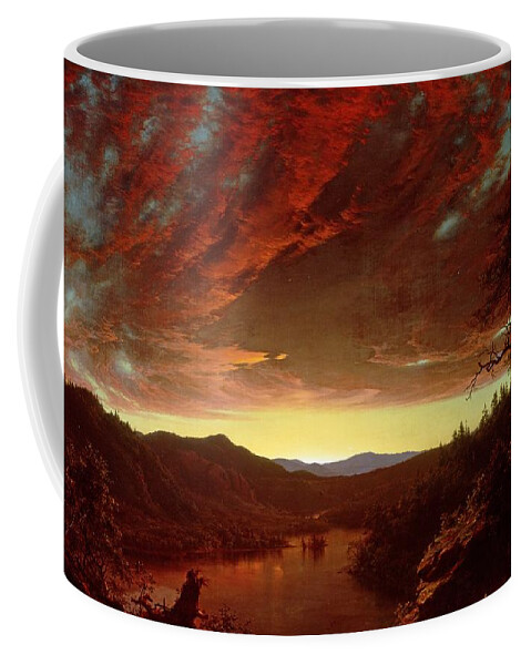 Twilight Coffee Mug featuring the painting Twilight in the Wilderness by Frederic Edwin Church