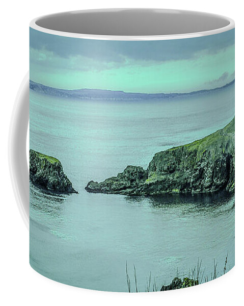 Ireland Rocks Series By Lexa Harpell Coffee Mug featuring the photograph Twilight on the Antrim Coast Norhern Ireland by Lexa Harpell