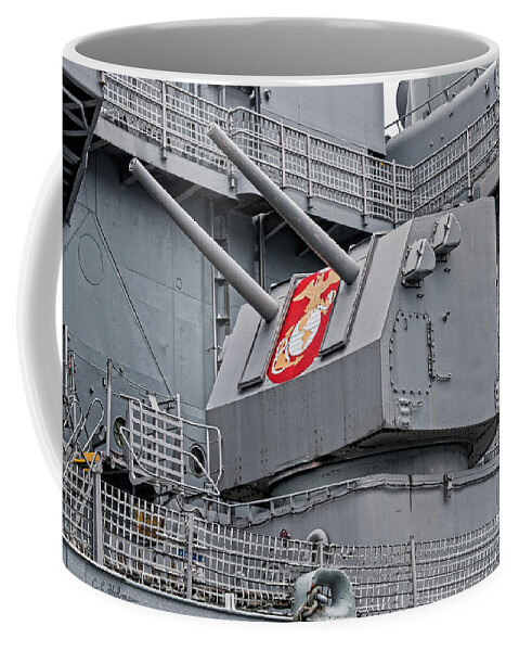 Uss Wisconsin Coffee Mug featuring the photograph Twin Fives by Christopher Holmes
