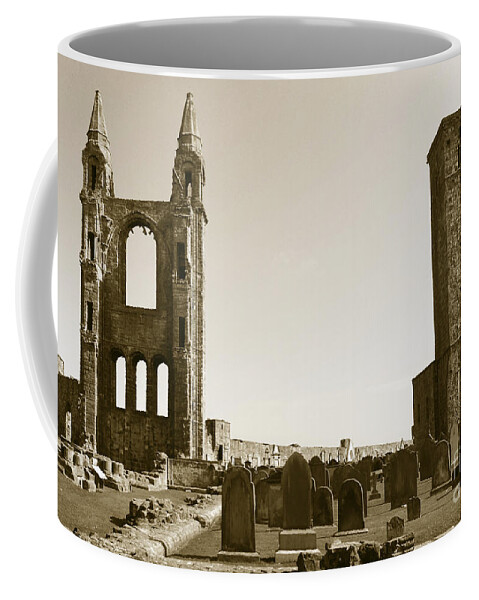 Twin Turrets And St. Rule's Tower Coffee Mug featuring the photograph Twin turrets and St. Rule's tower by Elena Perelman