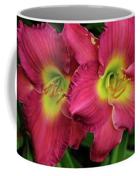 Flower Coffee Mug featuring the photograph Twins by Tom and Pat Cory