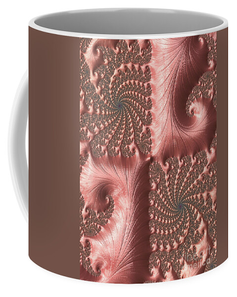 Fractal Coffee Mug featuring the digital art Twisted Coral by Elaine Teague