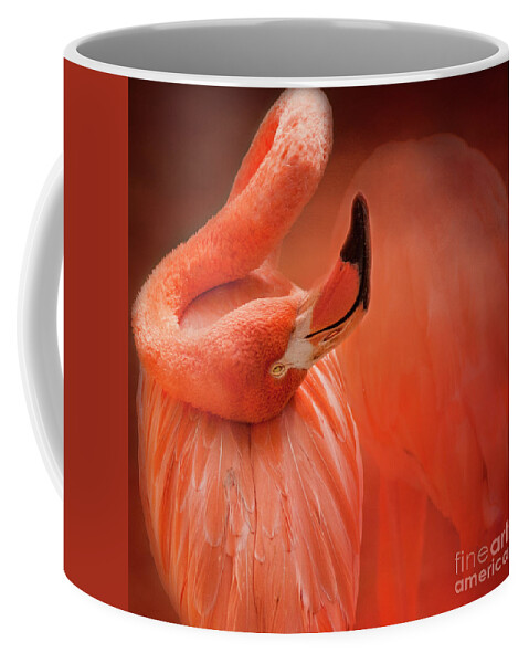 Flamingo Coffee Mug featuring the photograph Twisted Flamingo by Pam Holdsworth