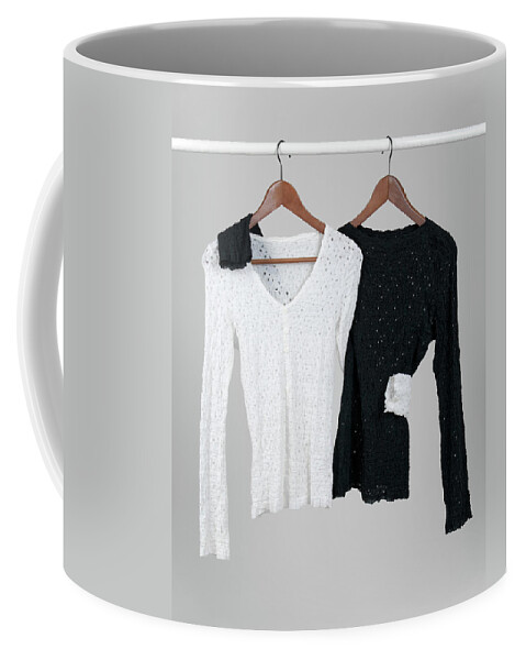 Love Coffee Mug featuring the photograph Two blouses hugging each other by GoodMood Art