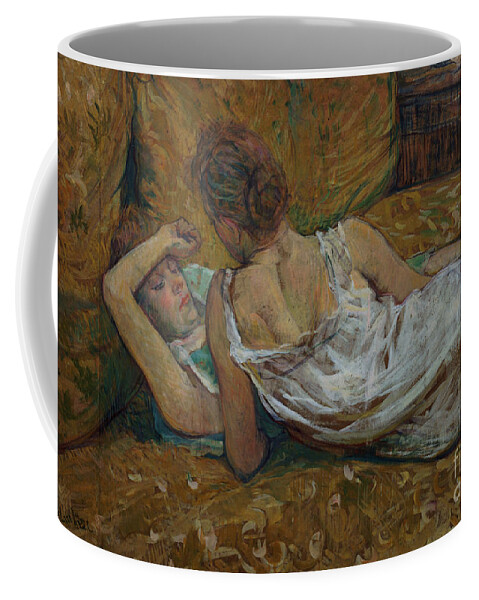Two Coffee Mug featuring the painting Two friends by Henri de Toulouse-Lautrec
