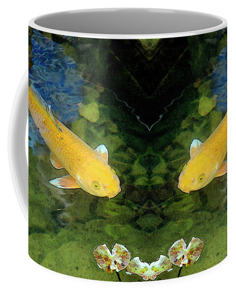 Two Coffee Mug featuring the photograph Two Golden Fish by Kristine Anderson